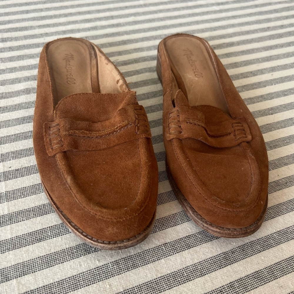 Madewell Slip On Suede Loafers Mules